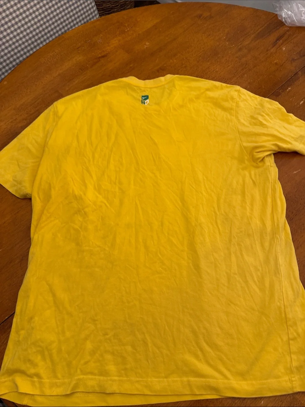Nike Yellow Baseball Graphic Tee with Green Logo xl